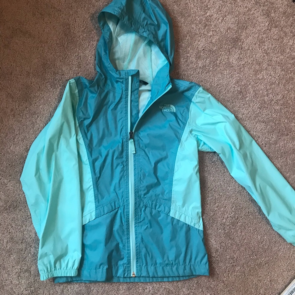The North Face hooded rain jacket